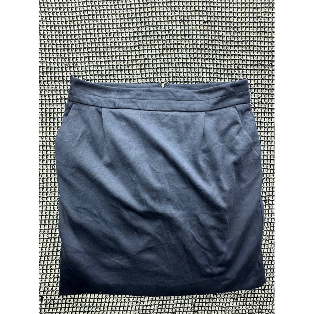 George Pencil Skirt Womens 16 Navy Blue Stretch Lined GL38B-OR102